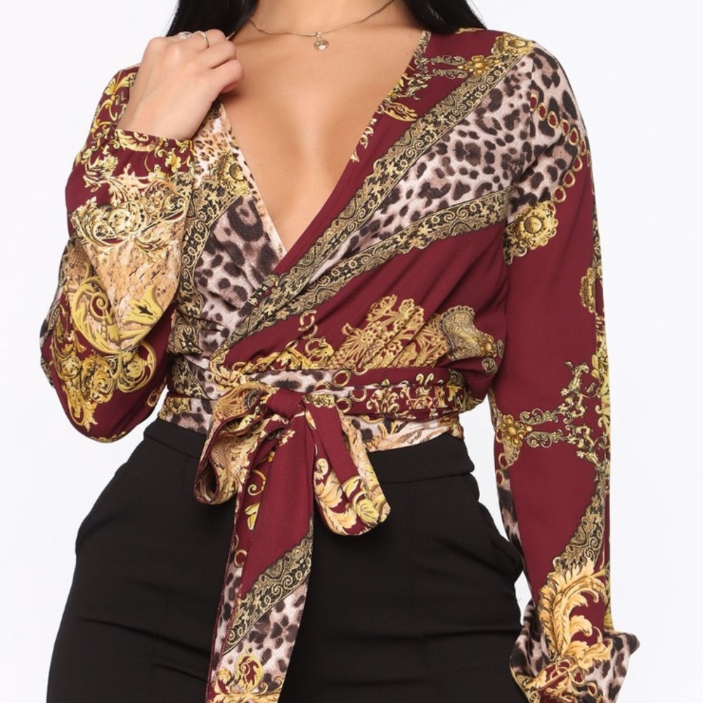 Wrap tie shirt